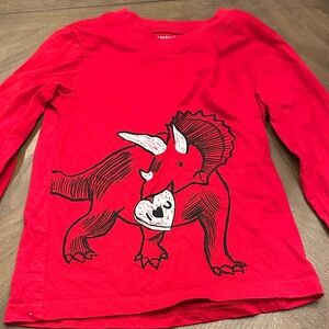 Carter's Red Triceratops Long Sleeve Tee